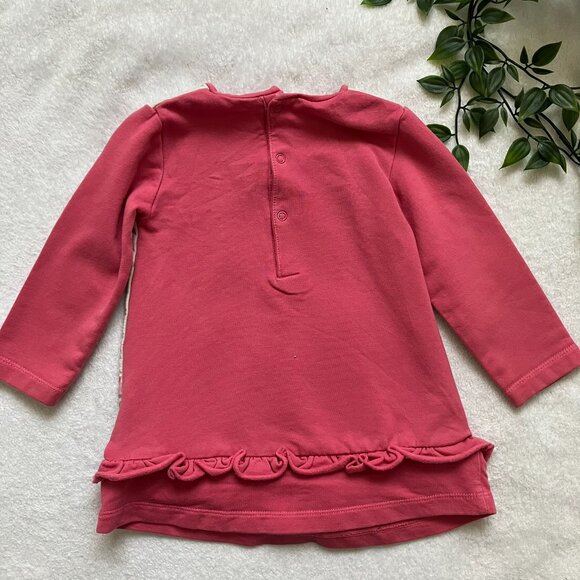 Mayoral 12M Pink Village Ruffle Dress Long Sleeve GUC Baby Girl - Picture 12 of 16